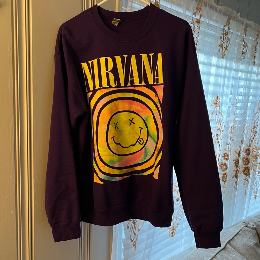 Nirvana Smile Overdyed Sweatshirt